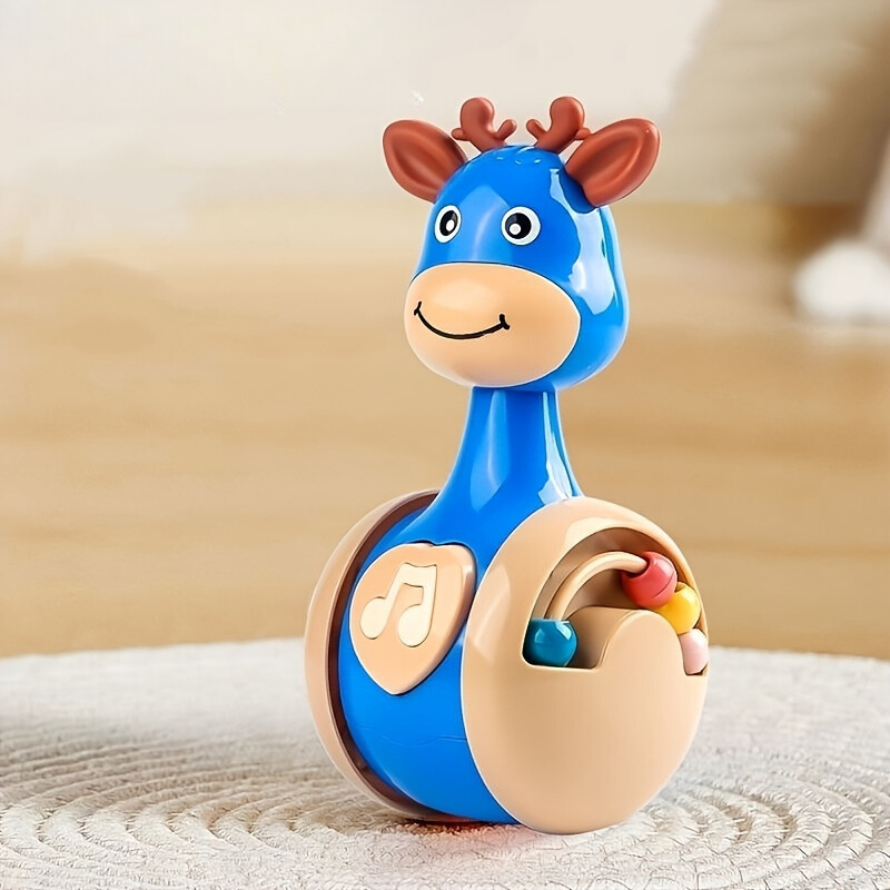 Interactief Hertje Tumbler Speelgoed, Educatief Kruipgids voor Baby's, Ideaal Cadeau voor Verjaardag/Halloween/Kerst