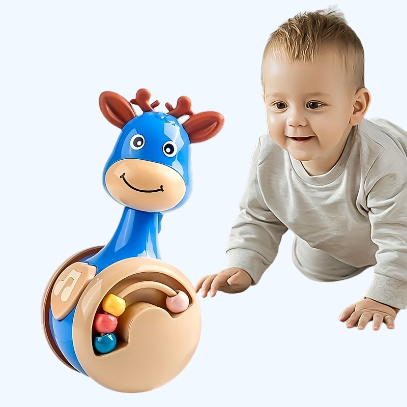 Interactief Hertje Tumbler Speelgoed, Educatief Kruipgids voor Baby's, Ideaal Cadeau voor Verjaardag/Halloween/Kerst