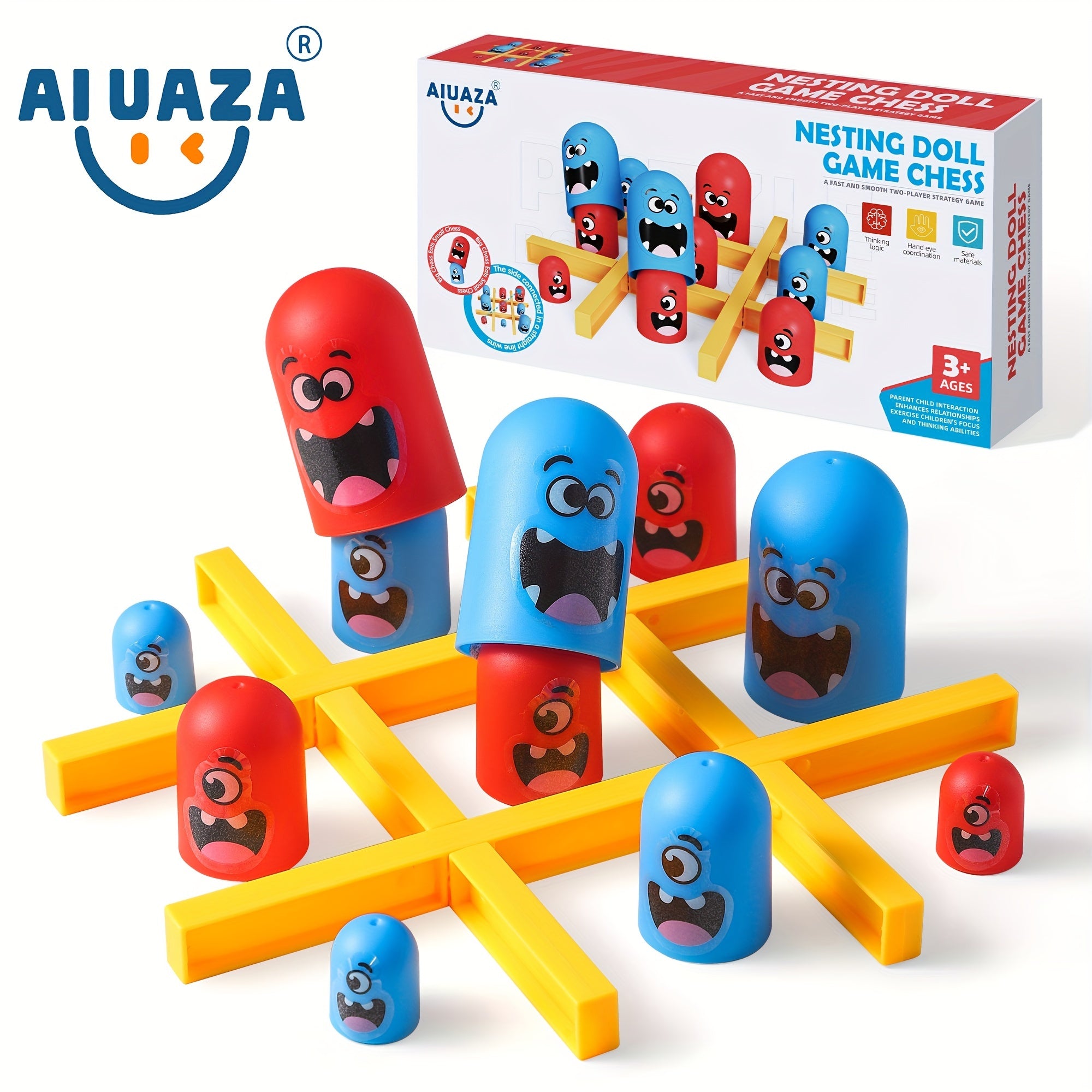 Klassiek Tic-Tac-Toe Spel | Duurzaam PVC Bordspel voor Gezinnen, Perfect voor Feesten en Bijeenkomsten, Ideaal Cadeau voor Kinderen