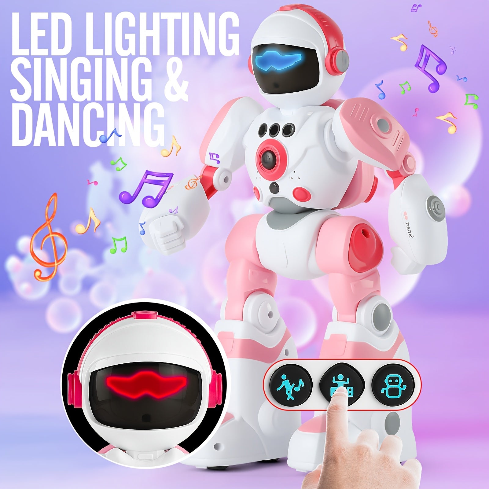 Oplaadbare RC Robot | Muziek + LED | Cadeau voor Kinderen 3–8 Jaar