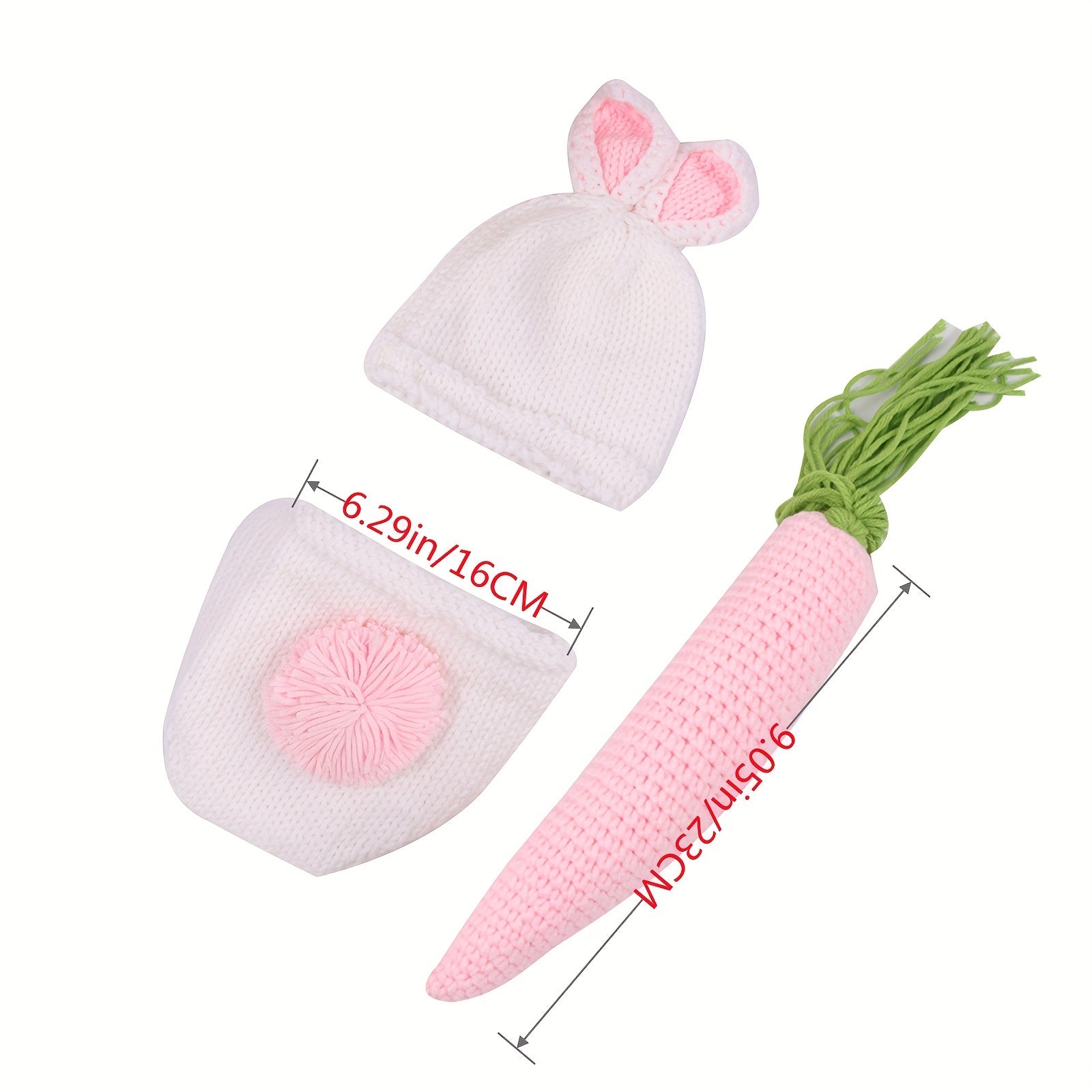 Schattig Pasgeboren Konijnenkostuum | Ideaal voor Babyfotografie & Gehaakte Bunny Outfit!