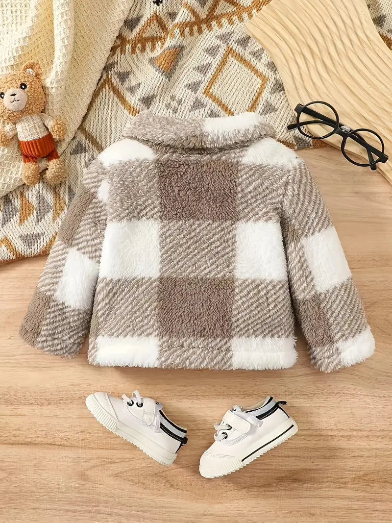 Baby Warme Casual Jas l Herfstjas met Knopen voor Jongen l 6, 9, 12, 18, 24 Maanden