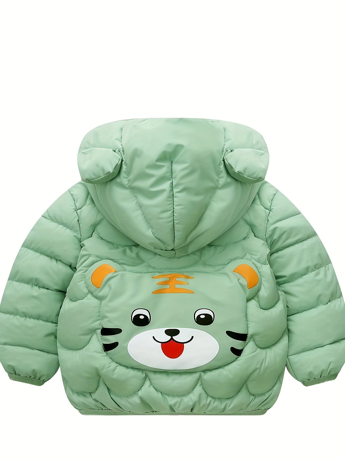 Warme Winterjas met Capuchon voor Baby en Peuter van 0-3 Jaar - Gevoerde Tijger Kinderjas met Rits voor Jongens en Meisjes - Schattige Herfst- en Winterkleding