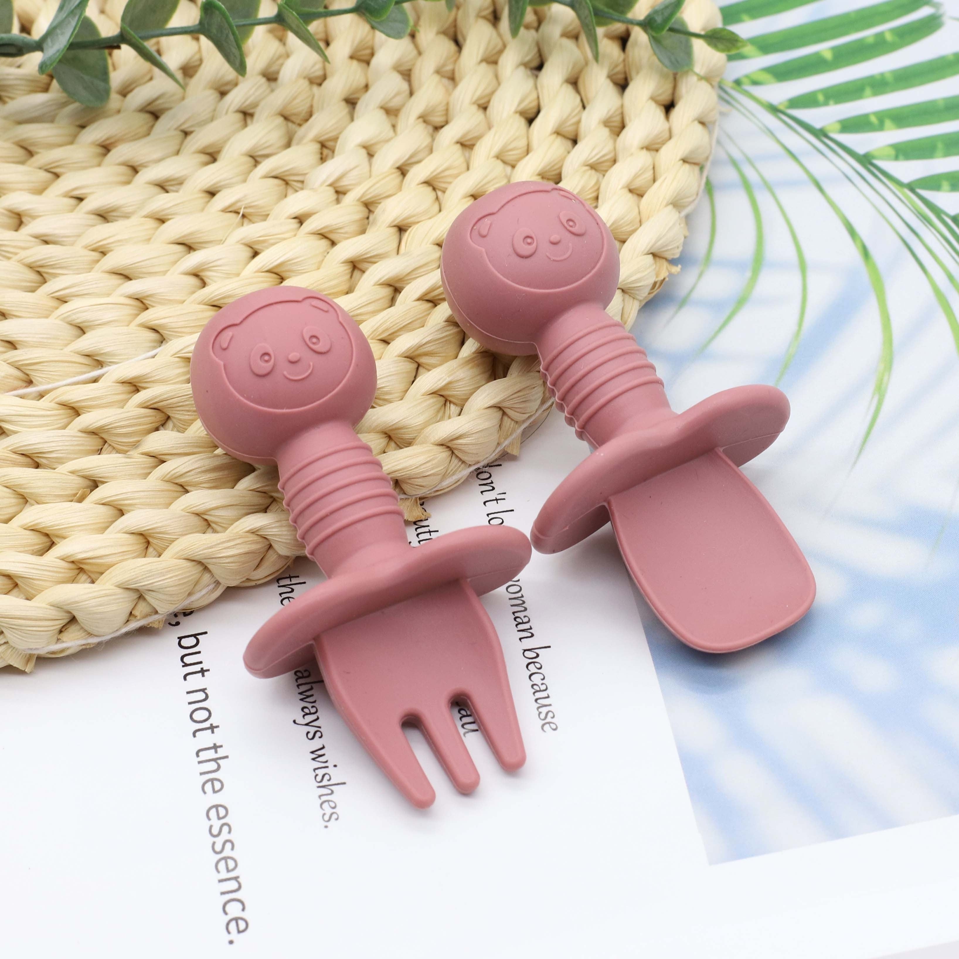 Schattige Lepel en Vork, Korte Lepel en Vork, Voedselveilig Lepel en Vork Tafelware Set