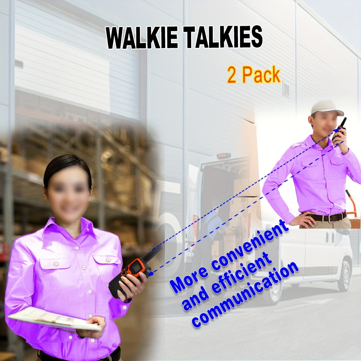 2-Pack Walkie Talkies | 8KM Bereik, LCD, Outdoor Kamperen