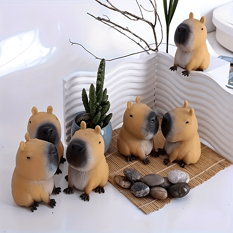 1x Capybara Rubber Speelgoed | Squeeze Bounce Toy | Duurzaam & Uniek | Feestje & Cadeautip voor Halloween/Kerst