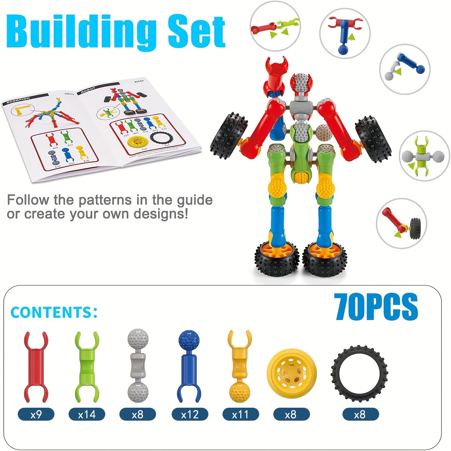 Constructiespeelgoed set|Bouwstenen met opbergdoos – educatief speelgoed