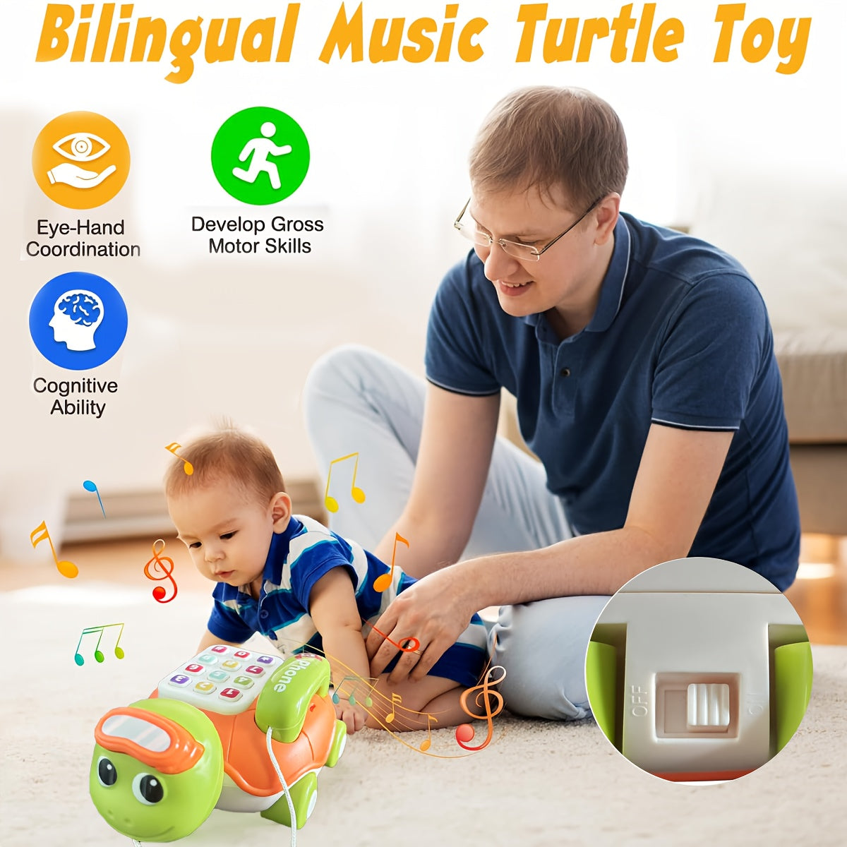 Interactieve Baby Telefoon | Educatief Speelgoed met Piano Muziek & Lichtjes