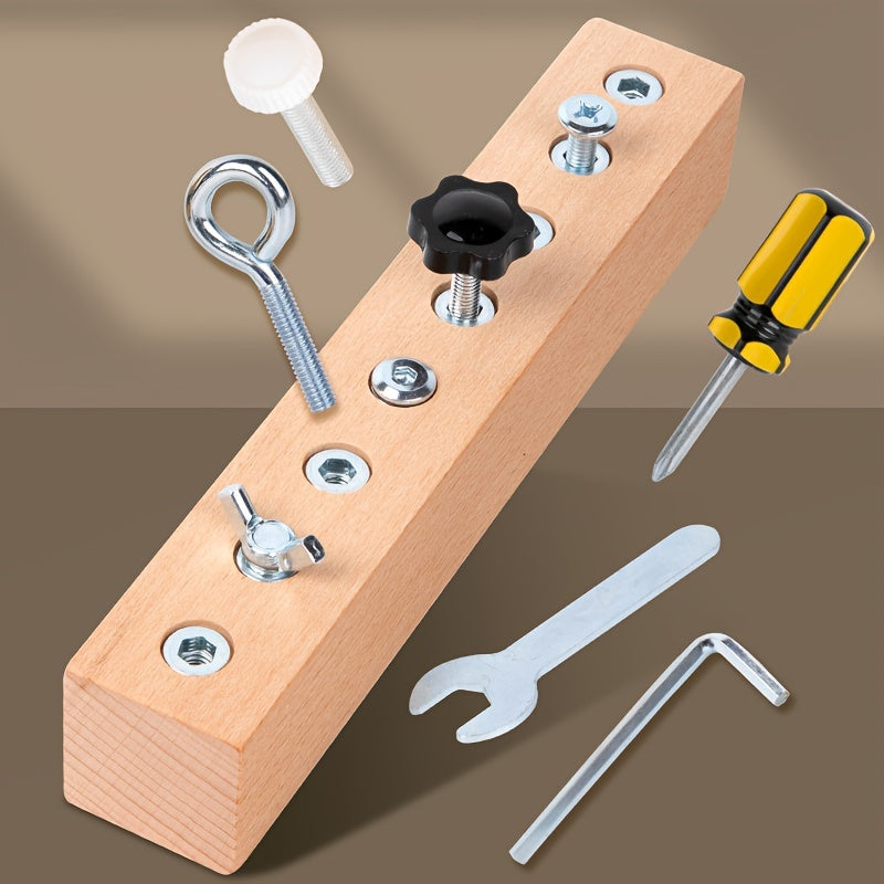 Schroevendraaier leerbord|Motorische vaardigheden & focus – houten speelgoed