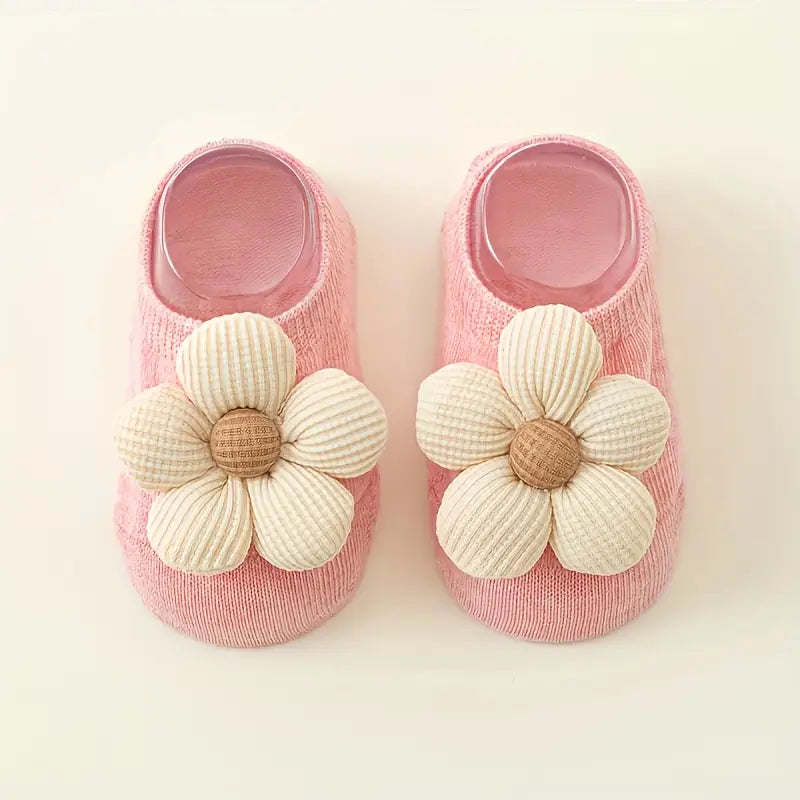 Baby Sokken Meisjes | Set van 4 Paar Antislip Sokken voor Pasgeborenen 0-1 Jaar