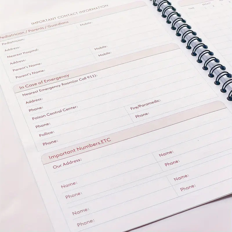 Baby Zorg Planner | Perfect Cadeau voor Nieuwe Moeders, Volg de Routine & Groei van je Baby