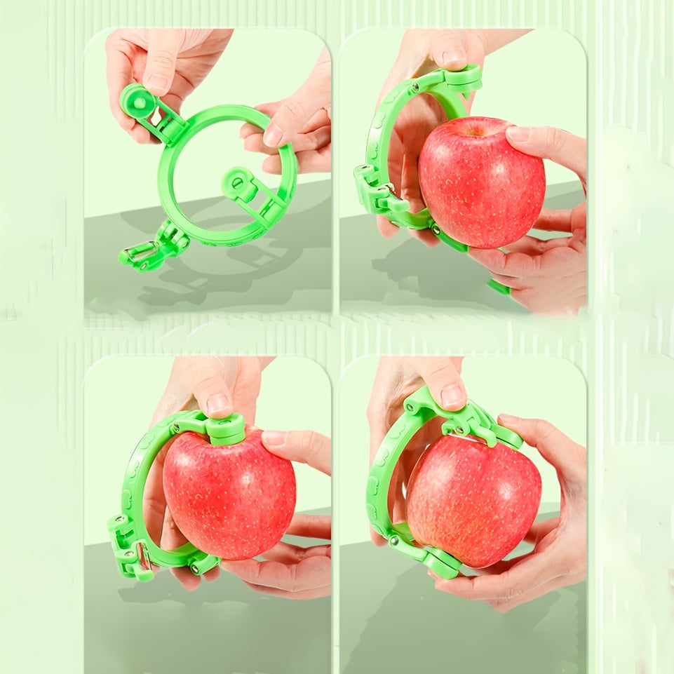 1pc RZSYZH Creative Fruit Peeler - 304 Stainless Steel Quick Peel Design, Ergonomic Handle for Apples, Potatoes & More - Fun Kitchen Gadget for Home Use, Compact Kitchen Tool, Durable Kitchenware