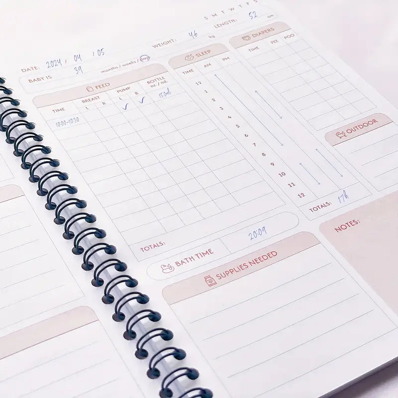 Baby Zorg Planner | Perfect Cadeau voor Nieuwe Moeders, Volg de Routine & Groei van je Baby