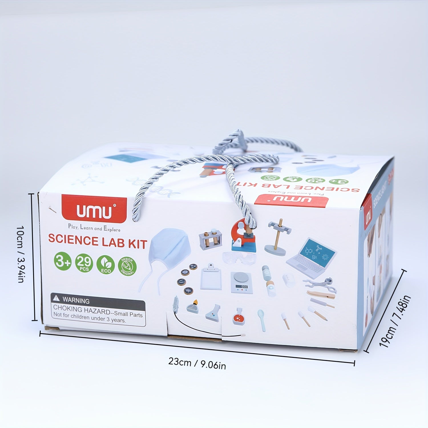 29-delige Houten Wetenschapper Set | STEM Educatief Speelgoed met Laptop, Microscoop & Bekers