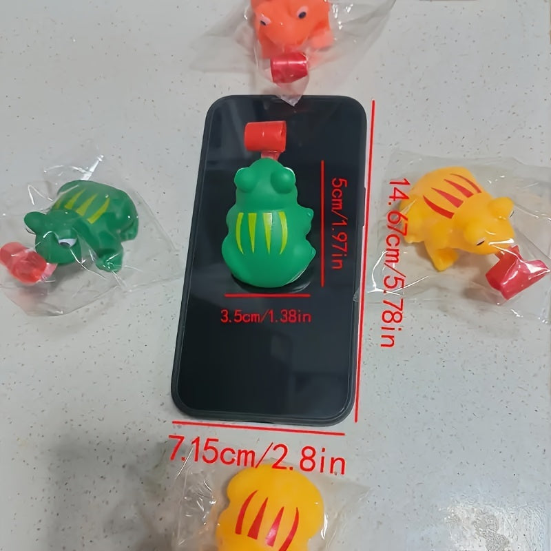 Set van 5 Kikkerspeeltjes | Grappige Rubber Kikkers met Uitstekende Tong
