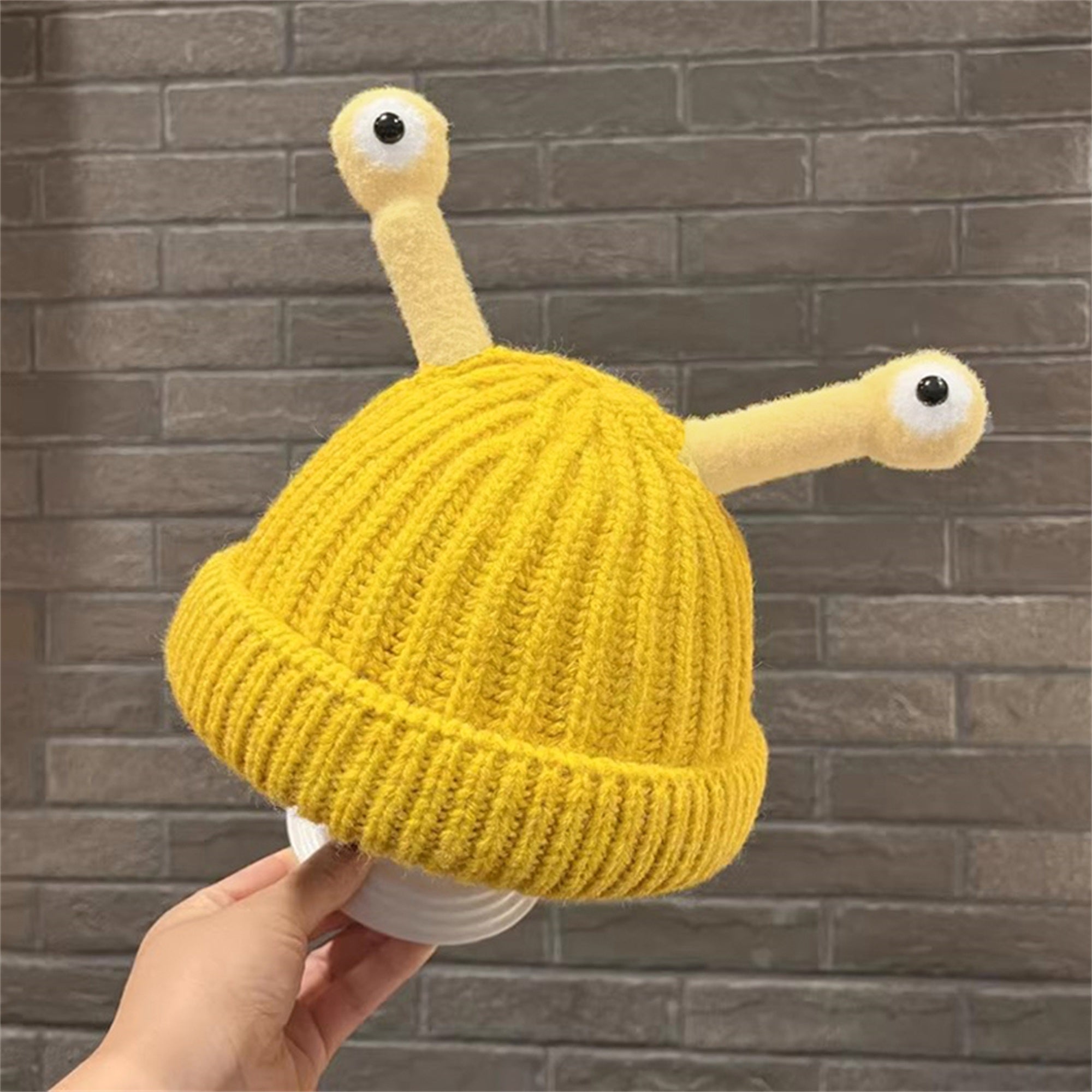 Grappige Muts met Slakkenoogjes voor Baby en Peuter - Warme Gebreide Beanie voor Kinderen 0-3 Jaar Jongens en Meisjes - Accessoire Hiver Bébé
