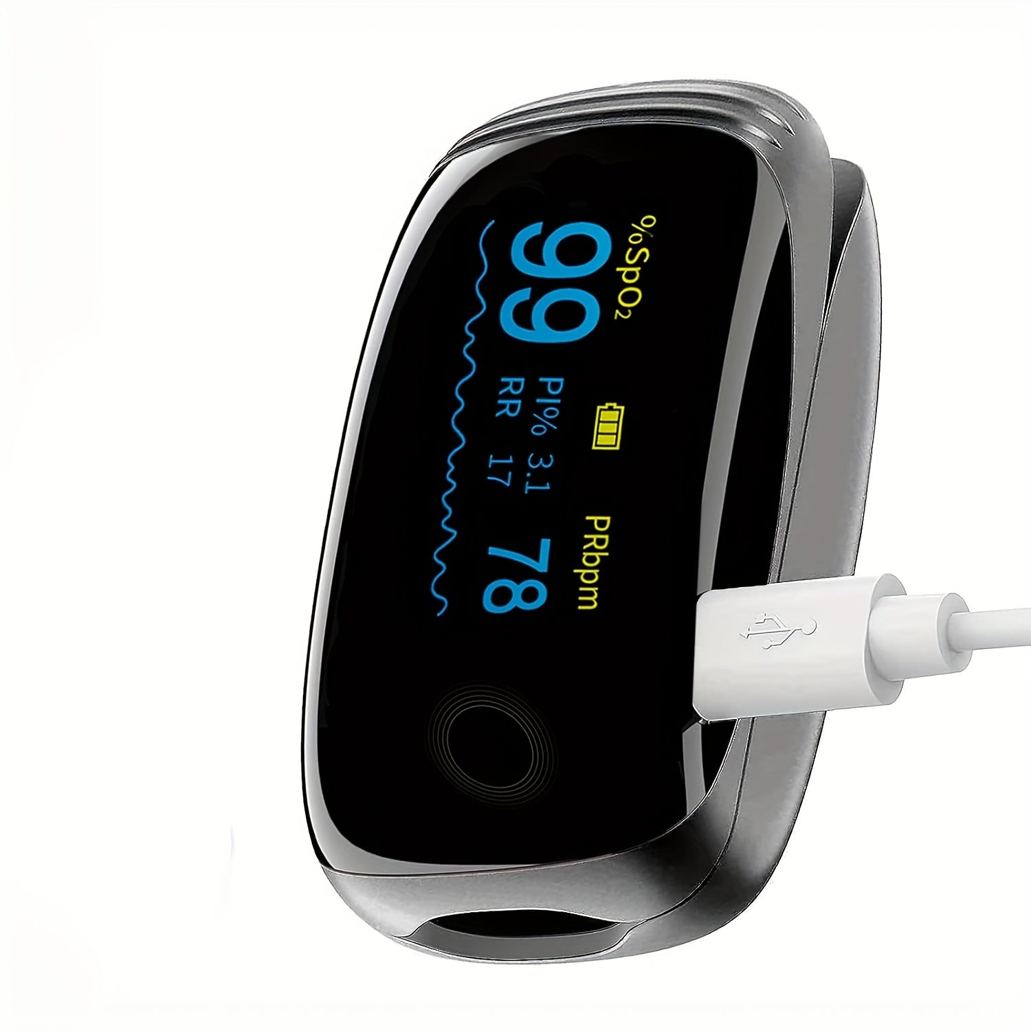 Nauwkeurige Vinger Pulsoximeter Saturatiemeter - Oplaadbare Zuurstofmeter voor Sport en Luchtvaart - Hartslagmeter voor Thuisgebruik