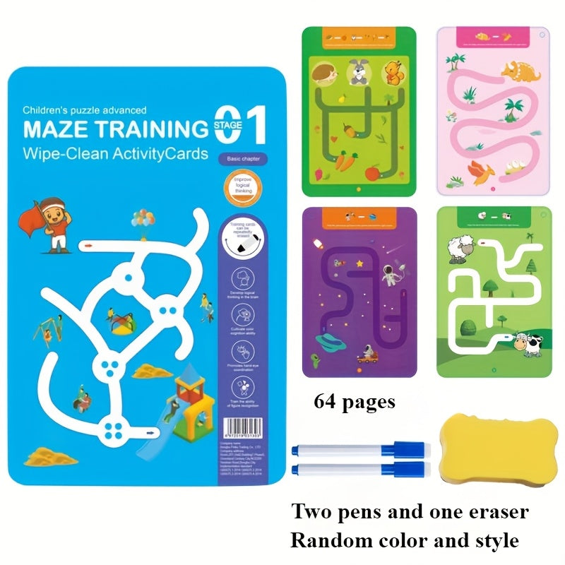 Uitdagend Doolhof Puzzelboek voor Tieners vanaf 14 Jaar - 64 Pagina's Activiteitenboek voor Jongens en Meisjes - Helpt bij Penbeheersing en Fijne Motoriek