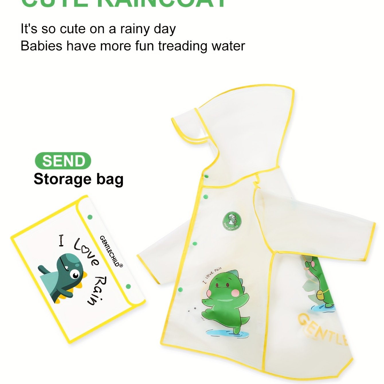 Waterdichte Regenjas met Capuchon voor Kinderen vanaf 3 Jaar - Lichtgewicht Regenponcho voor Jongens en Meisjes - Winddichte Buitenkleding voor Alle Seizoenen