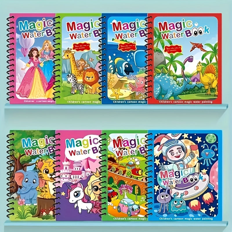 Magisch Water Schilderboek – Herbruikbaar Graffiti Kunstboek Met Pen Educatief Cadeau Voor Kinderen