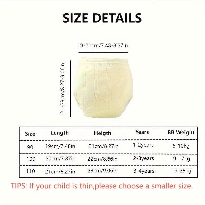 3-Pack Katoenen Training Pants | Ademend Katoen voor Baby's 0-3 Jaar
