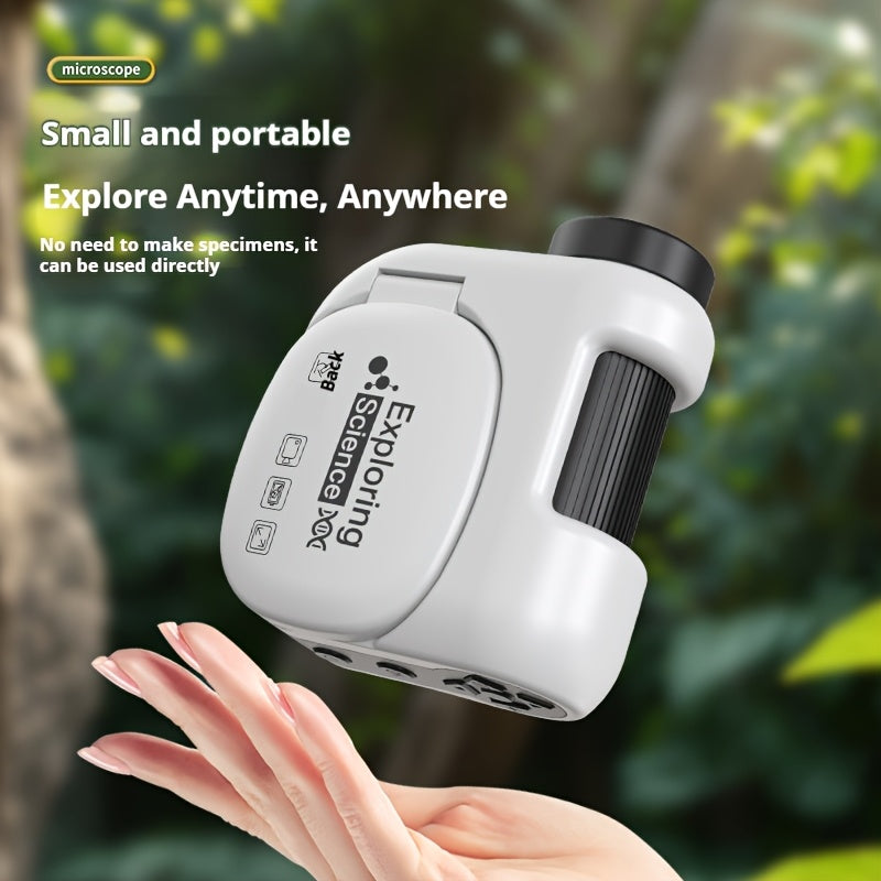 Draagbare Digitale Microscoop | 100-1600X Zoom | 2” Scherm | LED Verlichting | Foto & Video Functie | Oplaadbaar