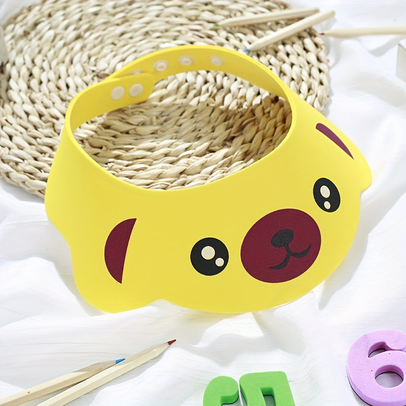 Verstelbare Doucherand voor Badderen | EVA Waterdichte Shampoo Hoed met Cartoon Ontwerpen | Comfortabele Hoed voor Haarbescherming | Essentiële Badkamer Accessoires