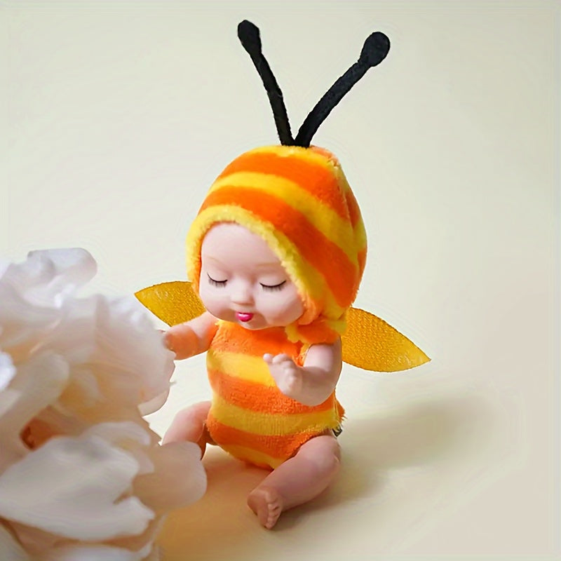 Mini Realistische Reborn Pop (4,3") | Schattig Feestartikel & Cadeau | Perfect voor Kerst & Verjaardagen