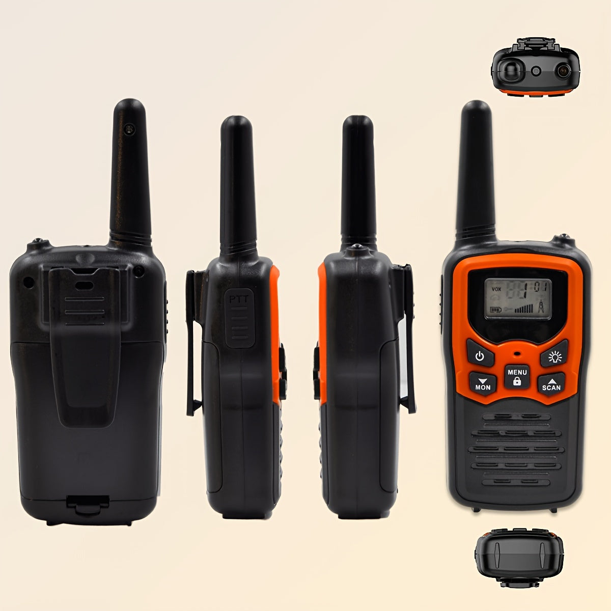 2-Pack Walkie Talkies | 8KM Bereik, LCD, Outdoor Kamperen