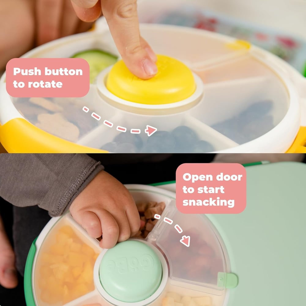Kinder Lunchbox met Snack Spinner | 2-in-1 Bento Lunchcontainer voor School