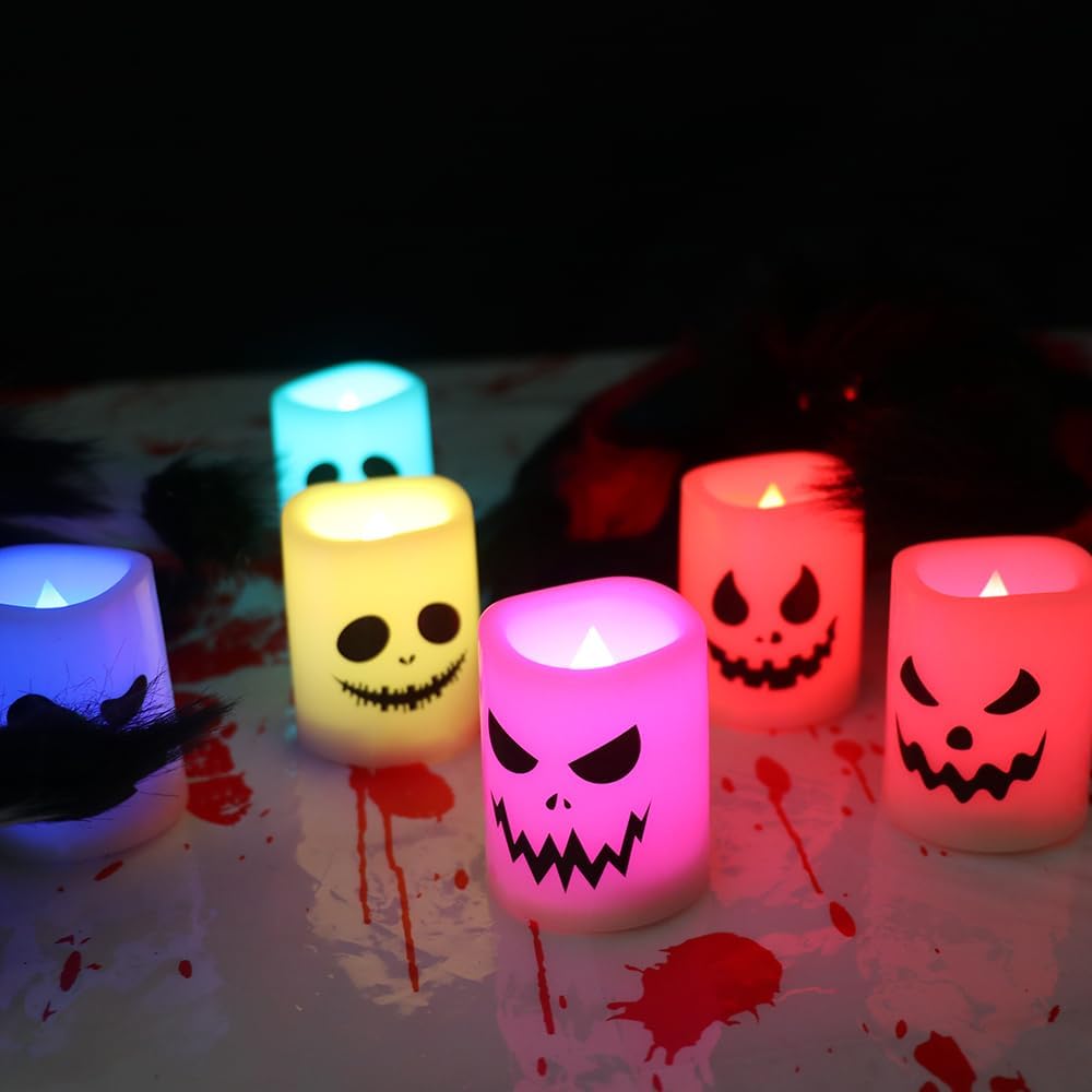 6 stuks LED kaarsen met afstandsbediening | Halloween decoratie zonder vlam