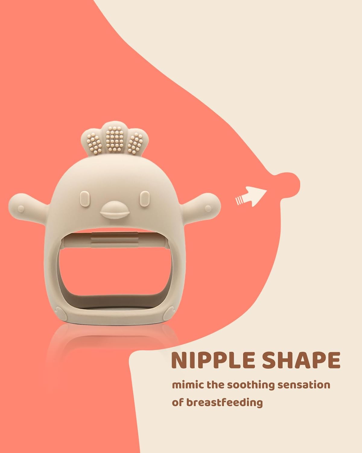 2 Packs Baby Bijtspeelgoed | BPA Vrij Siliconen Bijtspeelgoed voor Baby's 0 tot 12 Maanden
