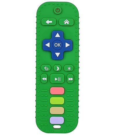 Tandjesverlichting Baby Bijtspeelgoed | TV Afstandsbediening Vorm Bijtring voor Baby's 3-24 Maanden