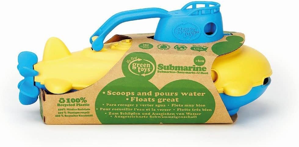 Onderzeeër Bad Speelgoed | Veilig, BPA-vrij Watervaartuig met Draaiende Propeller – Gemaakt van 100% Gerecycled Materiaal, Gemakkelijk Schoon te Maken