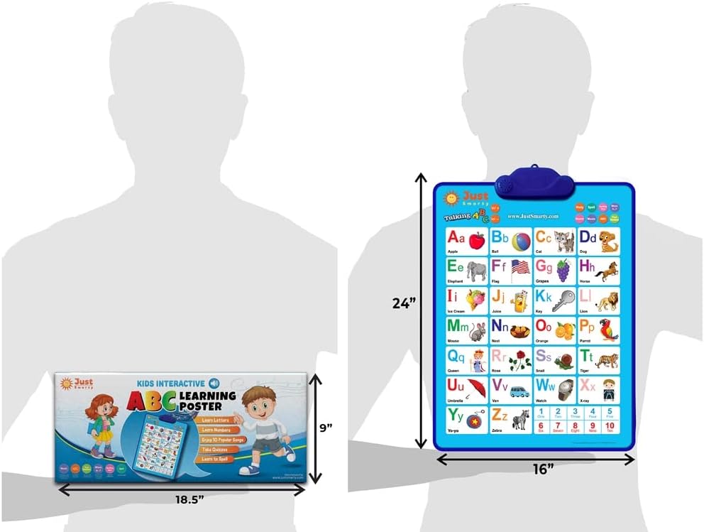 Alfabet Muurposter | Logopedie Montessori speelgoed, educatief cadeau voor peuters van 1, 2, 3, 4, 5 jaar