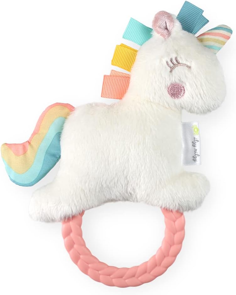 Minky Pluche Tandvlees Speelgoed voor Baby's | Zachte Rammelaar met Geluid en Tandvlees Speelgoed voor Pasgeborenen