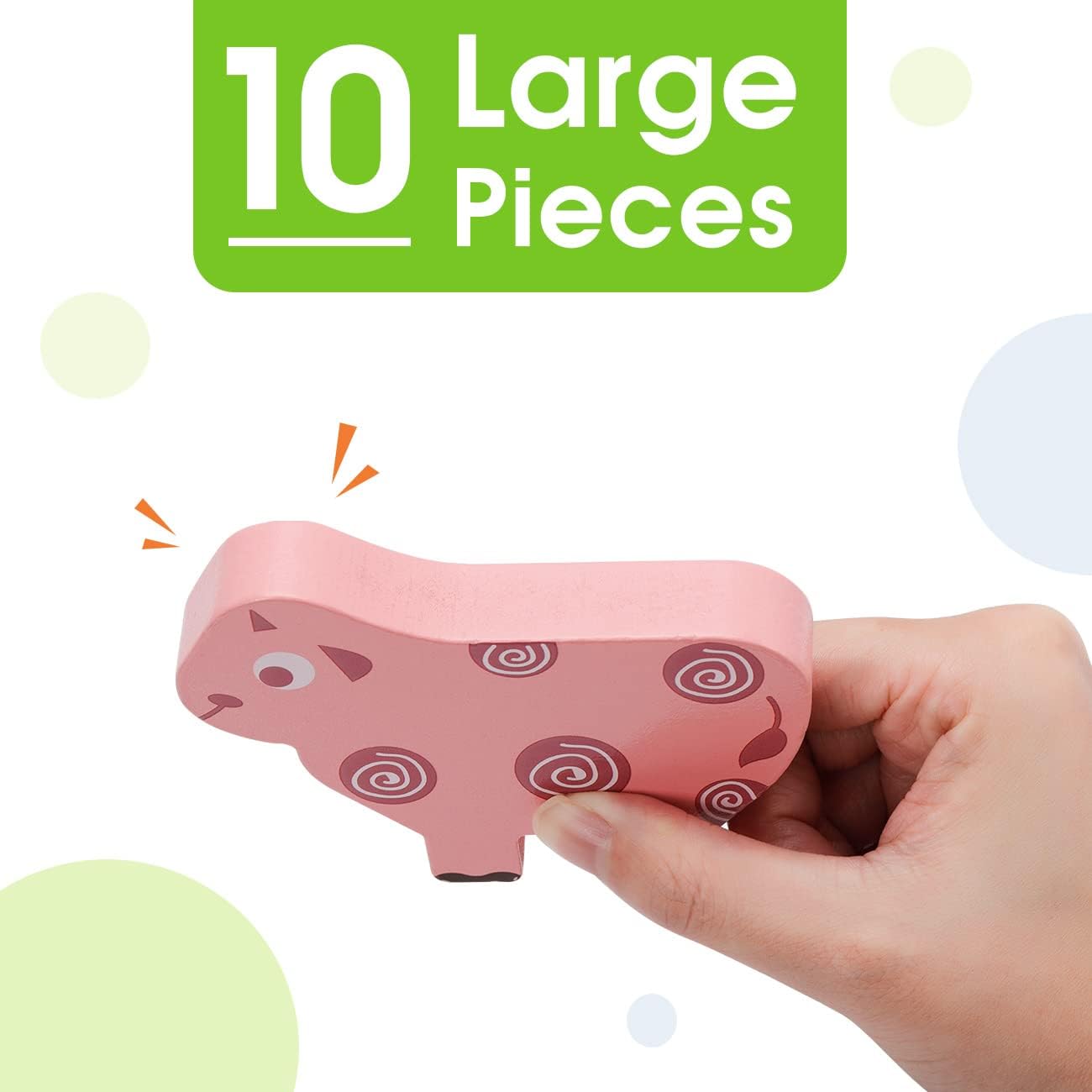 Montessori stapelblokken dieren | Houten bouw- & sorteerspel peuters 2-4 jaar