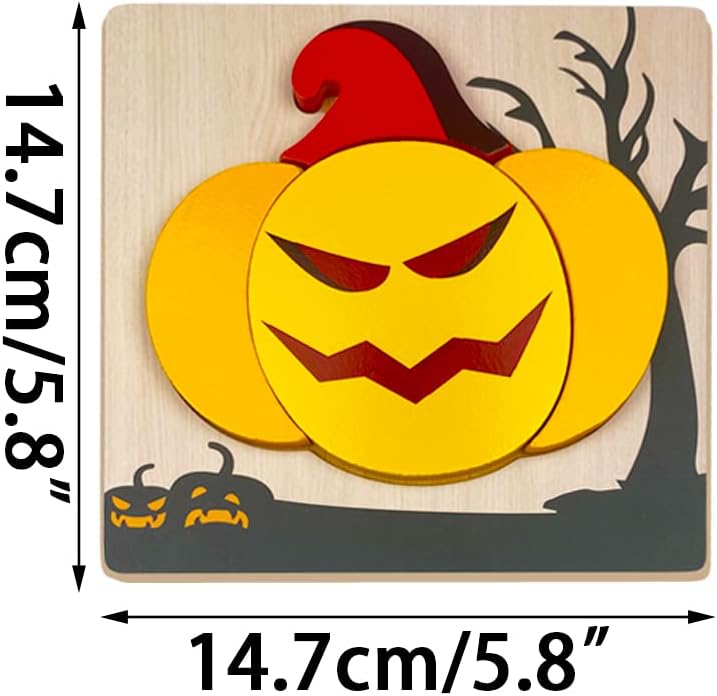 Kerst houten puzzel set | 4 stuks peuter speelgoed