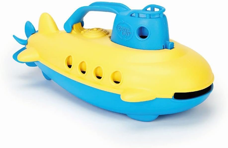Onderzeeër Bad Speelgoed | Veilig, BPA-vrij Watervaartuig met Draaiende Propeller – Gemaakt van 100% Gerecycled Materiaal, Gemakkelijk Schoon te Maken