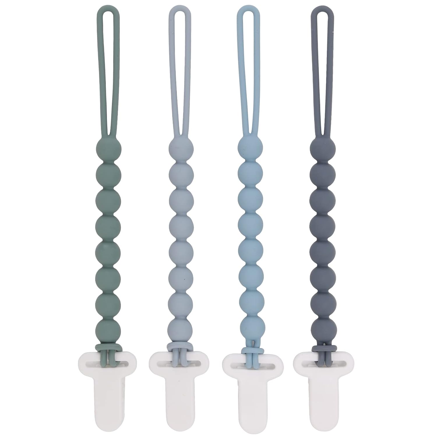 4-Pack Siliconen Fopspeen Clips voor Baby's | Teething Relief & Veilig voor Pasgeborenen | Praktisch Baby Accessoire