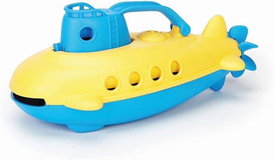 Onderzeeër Bad Speelgoed | Veilig, BPA-vrij Watervaartuig met Draaiende Propeller – Gemaakt van 100% Gerecycled Materiaal, Gemakkelijk Schoon te Maken