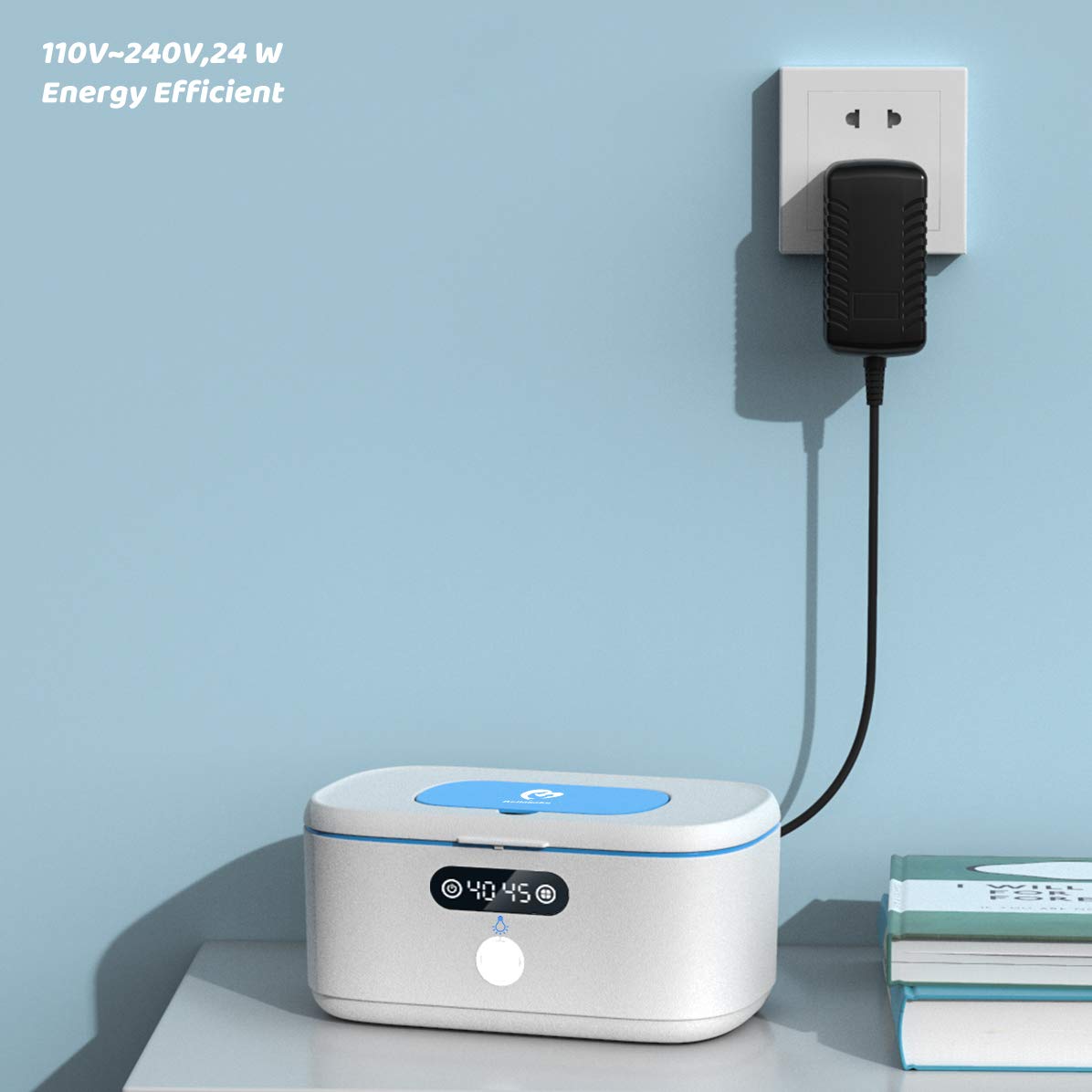 Billendoekjesverwarmer auto & thuis | dispenser met nachtlamp & temperatuurdisplay