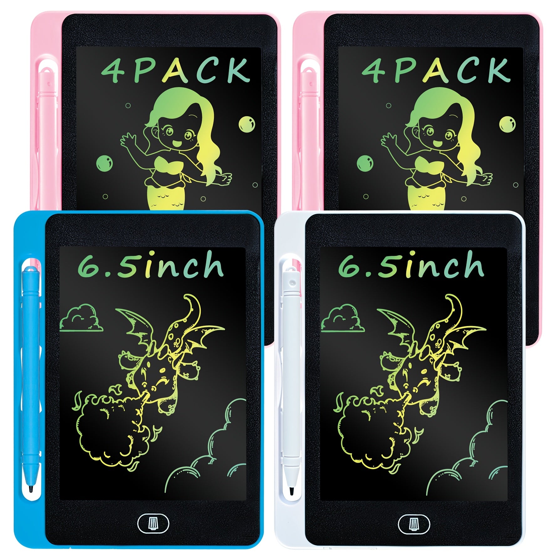 6.5" LCD Teken Tablet | Kleurenscherm | Educatief Doodle Bord | Voor Jongens & Meisjes | Halloween, Kerstcadeau