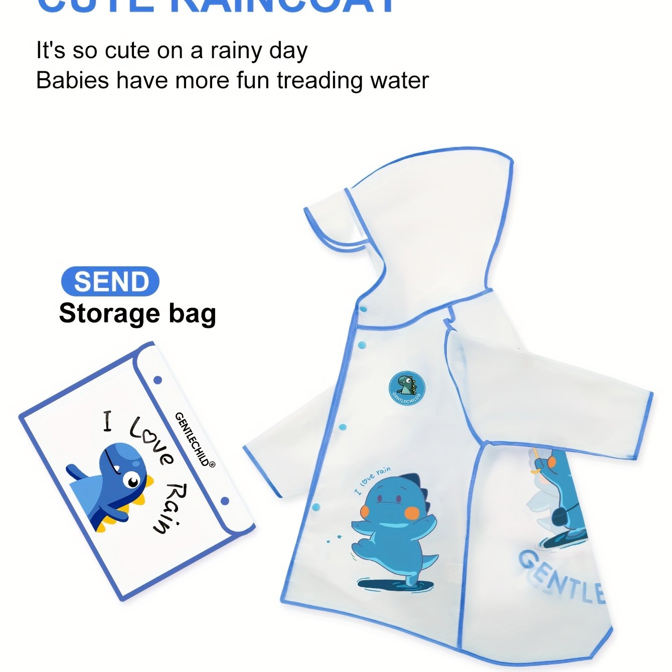 Waterdichte Regenjas met Capuchon voor Kinderen vanaf 3 Jaar - Lichtgewicht Regenponcho voor Jongens en Meisjes - Winddichte Buitenkleding voor Alle Seizoenen