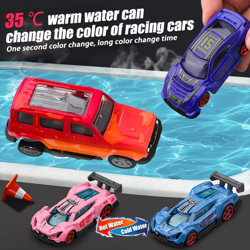 Kleurveranderende Raceauto’s Kinderen | Magisch Zinklegering Speelgoed, Warm/Koud Effect