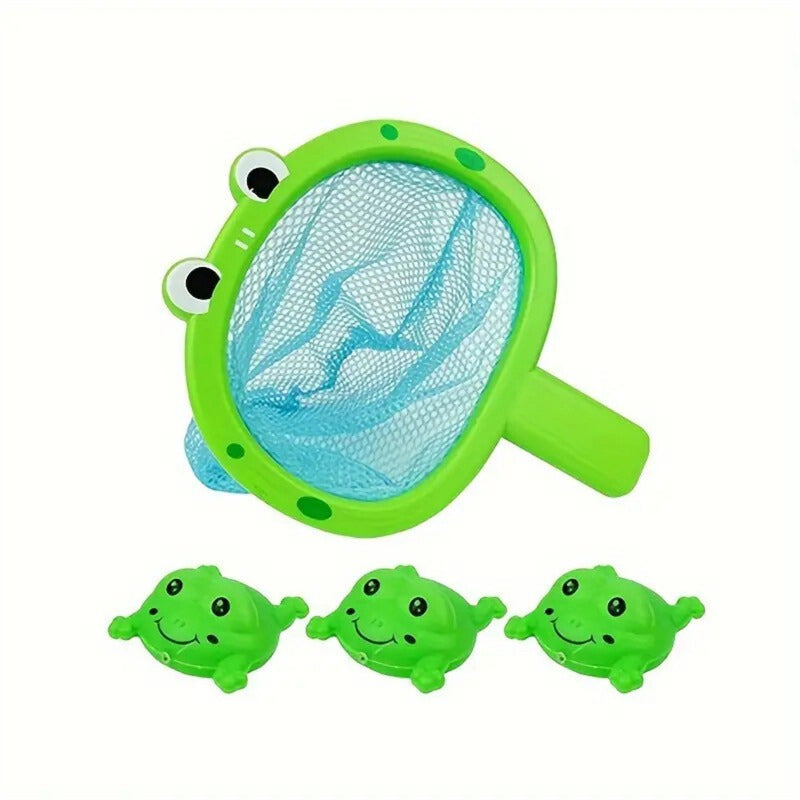Visspel Badspeelgoed met Net – Vang de Rubberdiertjes | Voor Baby’s vanaf 12 Maanden