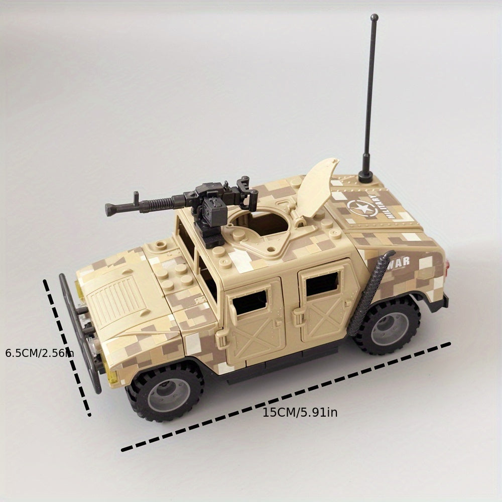 Hummer bouwset in geel - Militair speelgoed, geschikt voor Halloween en Kerstmis.