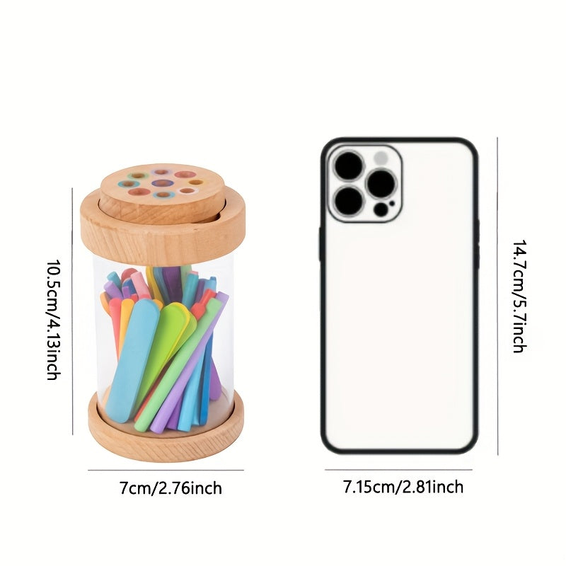 Houten Kleurensorteer Cupjes | Sensorisch Educatief Speelgoed Peuter