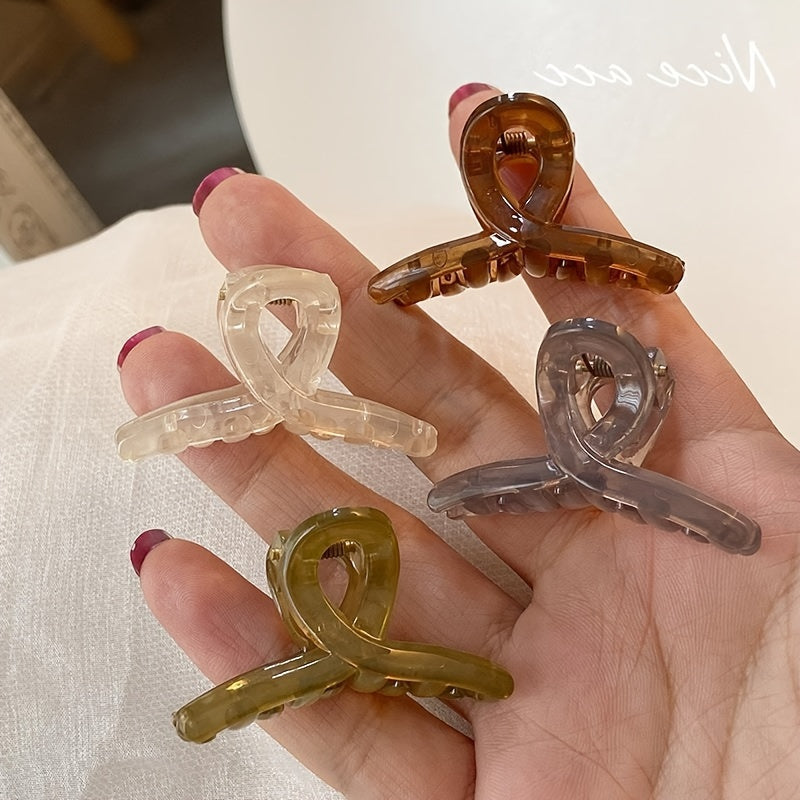4x Vintage Mini Haarclips – Jelly Kleur Klauwen voor Vrouwen & Meisjes