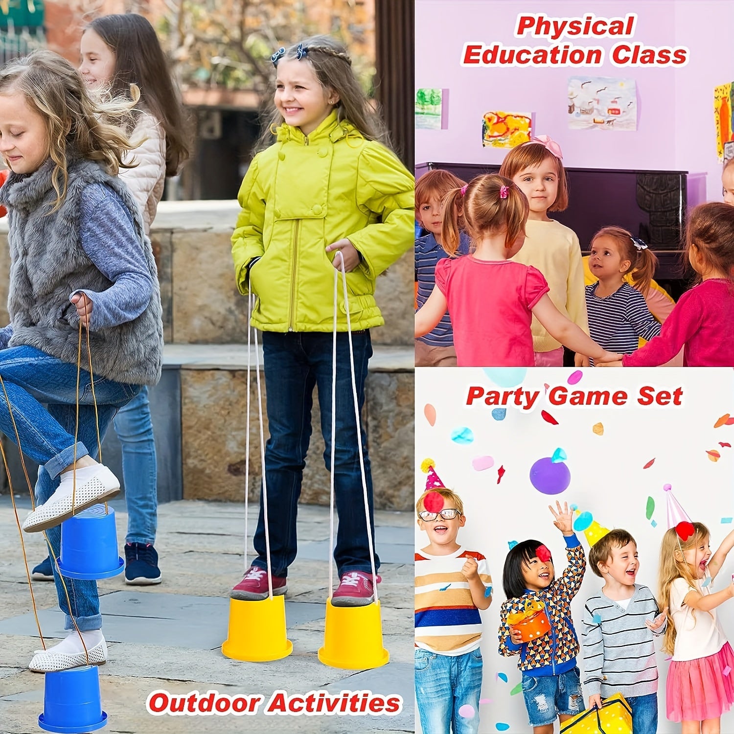 Anti-Slip Loopstelten voor Kinderen | Outdoor Balans & Fitness Speelgoed | Familieplezier & Cadeau Idee